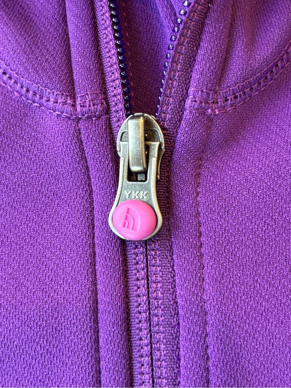 The North Face Purple Full Zip Performance Jacket Size Medium Fleece Lined - Picture 7 of 10